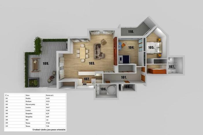 Prodej bytu 3+kk, Praha - Záběhlice, Hyacintová, 110 m2