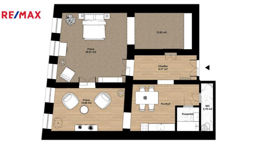 Pronájem bytu 2+1, Frýdek-Místek - Místek, náměstí Svobody, 87 m2