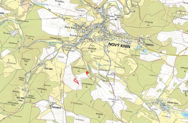 Prodej pole, Nový Knín, 14096 m2