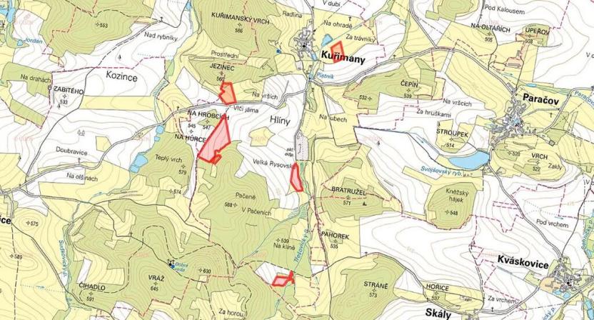 Prodej pole, Kuřimany, 34824 m2