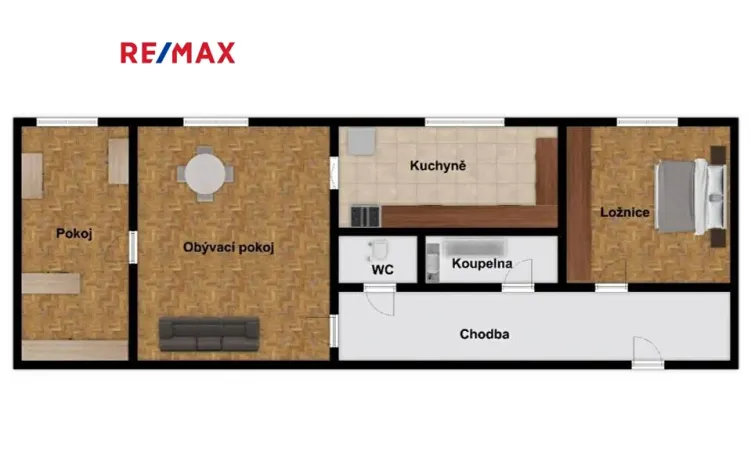 Pronájem bytu 3+1, Praha - Vinohrady, Pod Rapidem, 59 m2