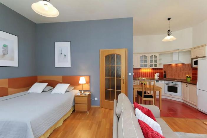 Pronájem bytu 1+kk, Praha - Vinohrady, Sázavská, 35 m2