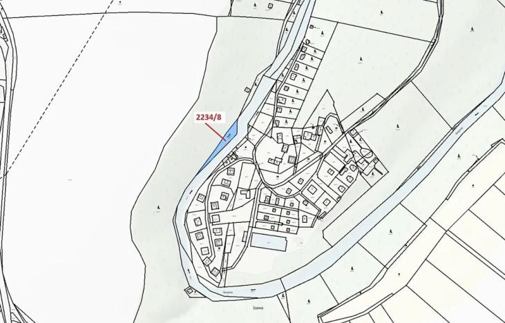 Dražba pozemku, Římov, 682 m2