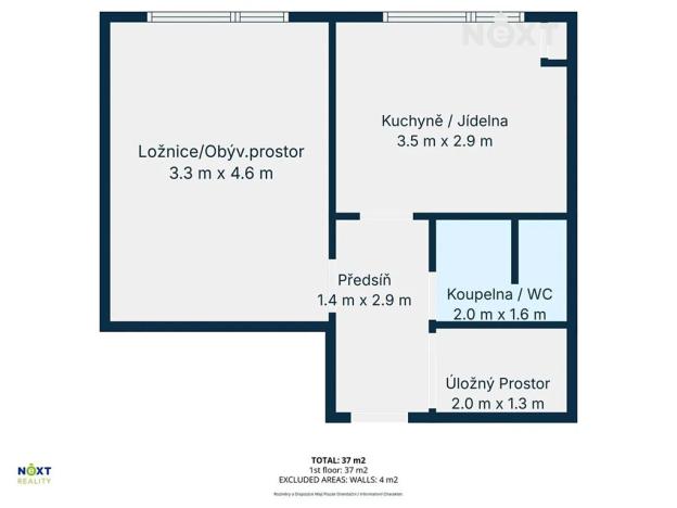 Pronájem bytu 1+1, Jilemnice, Jana Weisse, 37 m2