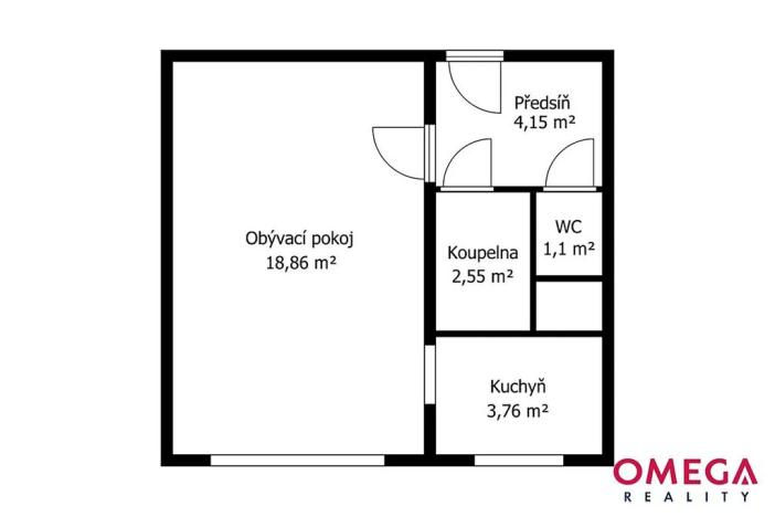 Prodej bytu 1+kk, Praha - Chodov, Ledvinova, 29 m2
