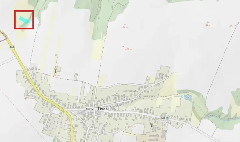 Prodej pole, Tísek, 1807 m2