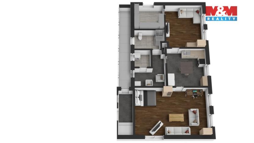 Pronájem bytu 3+1, Kladno - Kročehlavy, Vinšova, 88 m2