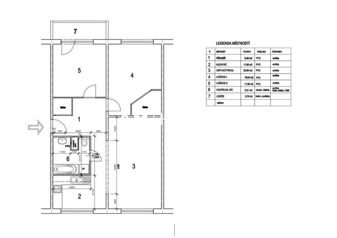 Prodej bytu 3+kk, Praha - Letňany, Bukovecká, 78 m2