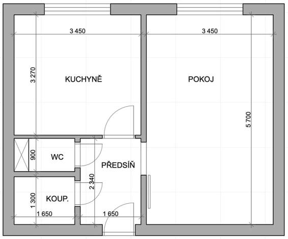 Pronájem bytu 1+1, Praha - Hostivař, plukovníka Mráze, 39 m2