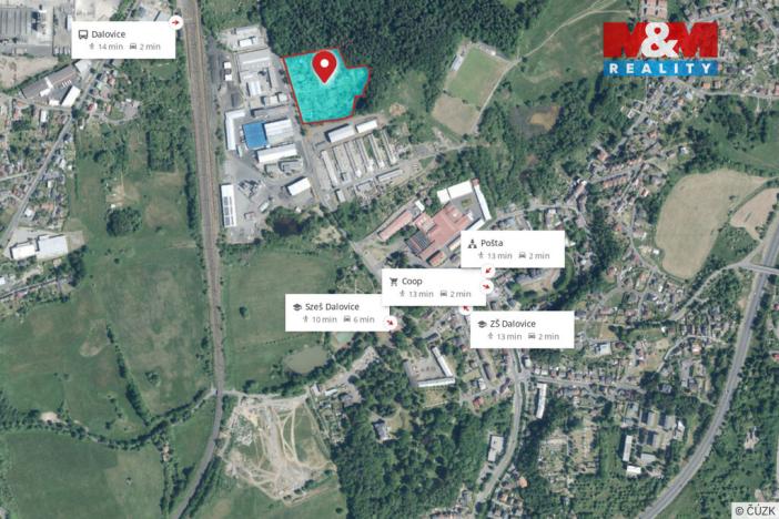 Prodej zahrady, Dalovice, 424 m2