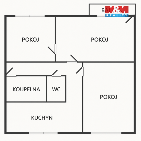 Prodej bytu 3+1, Jirkov, SNP, 68 m2