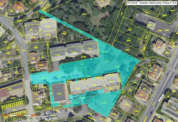 Dražba pozemku, Praha, 5412 m2