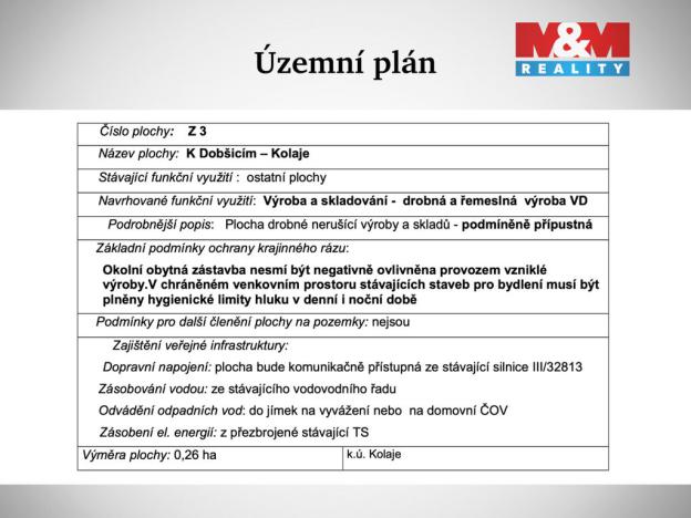 Prodej komerčního pozemku, Kolaje, 1448 m2