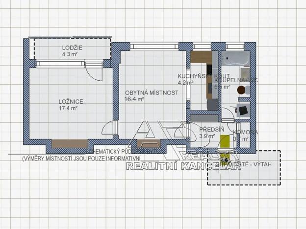 Prodej bytu 2+kk, Praha - Vršovice, Kišiněvská, 48 m2