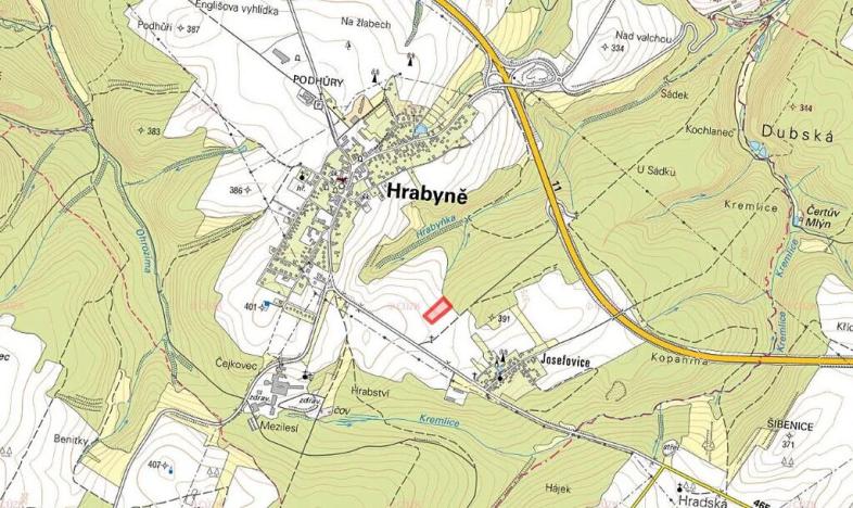 Prodej pole, Hrabyně, 7289 m2