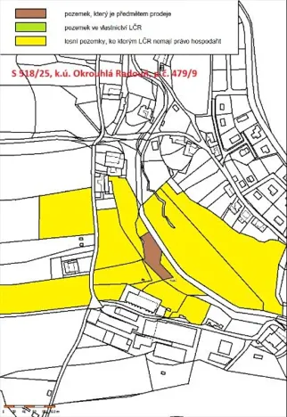 Prodej lesa, Okrouhlá Radouň, 2438 m2