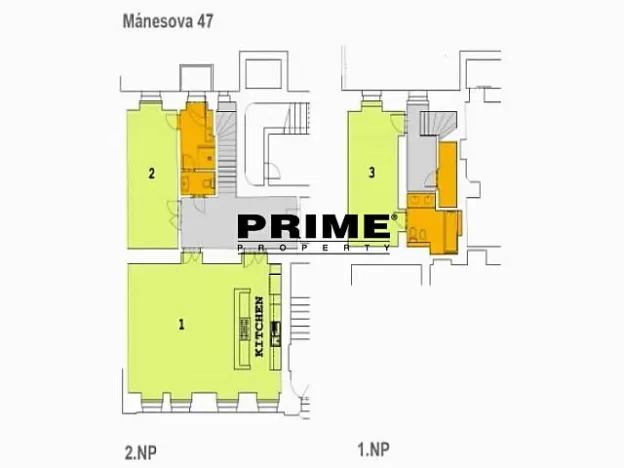 Pronájem bytu 3+kk, Praha - Vinohrady, Mánesova, 118 m2