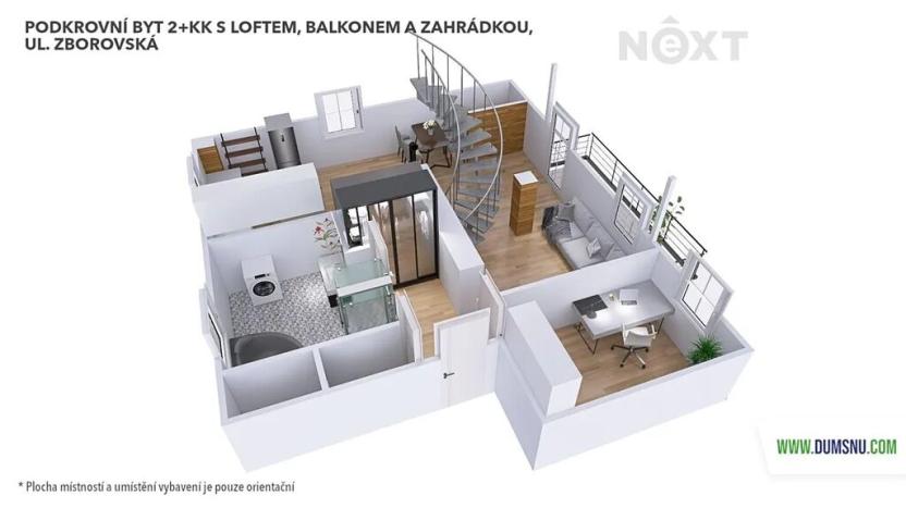 Pronájem bytu 2+kk, Šumperk, Zborovská, 83 m2