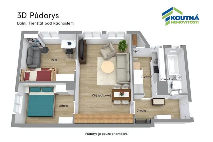 Pronájem bytu 3+1, Frenštát pod Radhoštěm, 61 m2