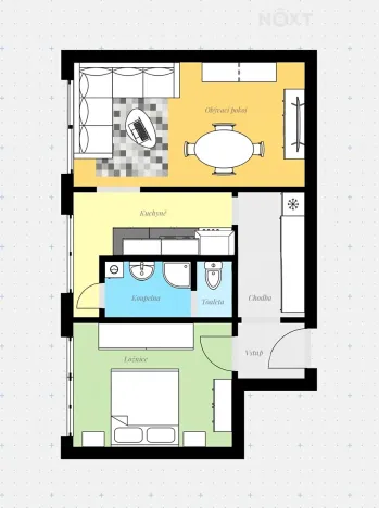Prodej bytu 2+1, Kaplice, Míru, 58 m2