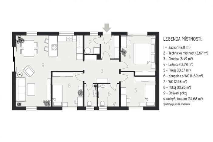 Prodej rodinného domu, Přepychy, 90 m2