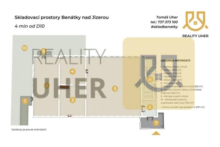 Pronájem skladu, Benátky nad Jizerou - Benátky nad Jizerou II, Průmyslová, 414 m2