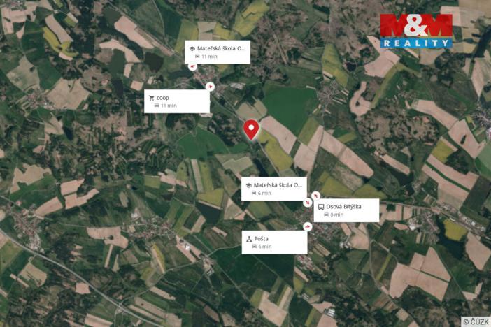 Prodej zahrady, Osová Bítýška, 657 m2