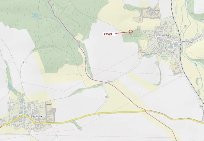 Dražba pole, Milavče, 72 m2