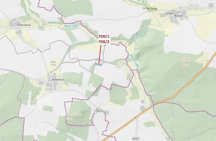 Dražba lesa, Osek, 1823 m2