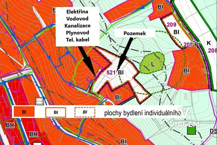 Prodej pozemku pro bydlení, Zlín, 1926 m2