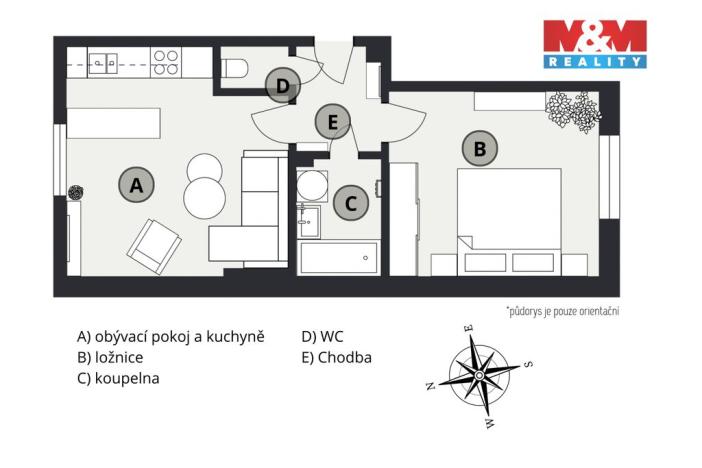 Prodej bytu 2+kk, Nymburk, Poděbradská, 49 m2