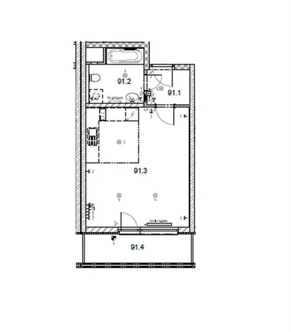 Pronájem bytu 1+kk, Praha - Letňany, Pavla Beneše, 42 m2