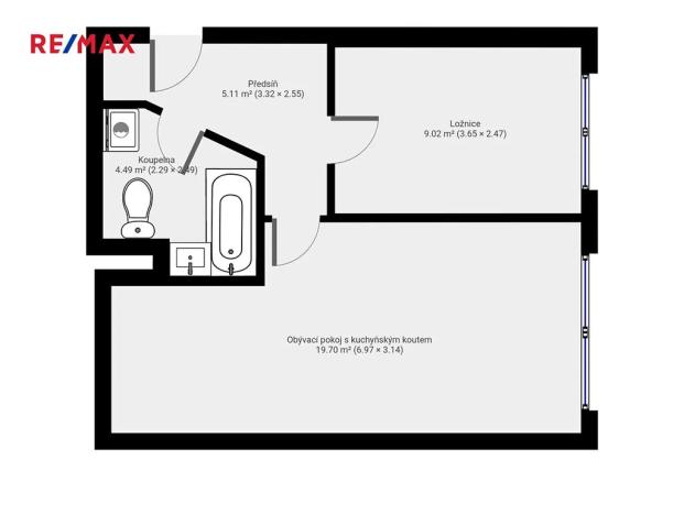 Pronájem bytu 2+kk, Příbram, Nádražní, 41 m2