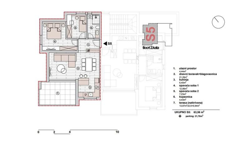 Prodej bytu 3+kk, Primošten, Chorvatsko, 73 m2
