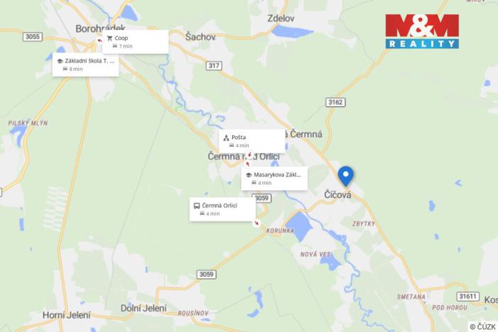 Prodej pozemku pro bydlení, Čermná nad Orlicí - Číčová, 1430 m2