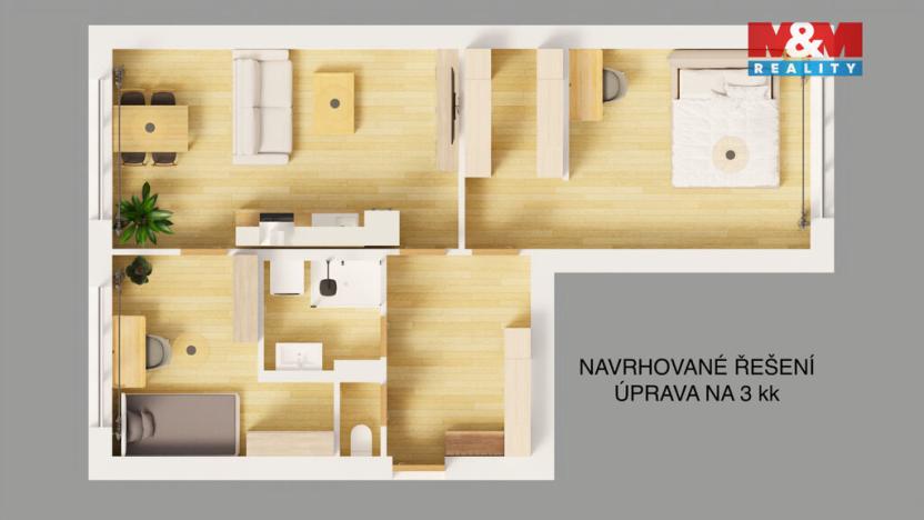 Prodej bytu 2+1, České Budějovice - České Budějovice 3, Pražská tř., 65 m2