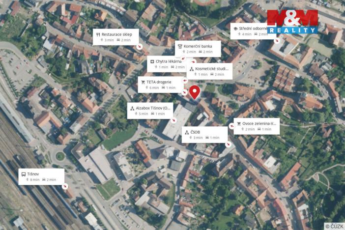 Pronájem obchodního prostoru, Tišnov, nám. Komenského, 21 m2