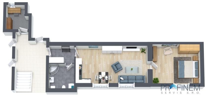 Prodej bytu 2+kk, Lanškroun - Ostrovské Předměstí, Franze Kafky, 66 m2