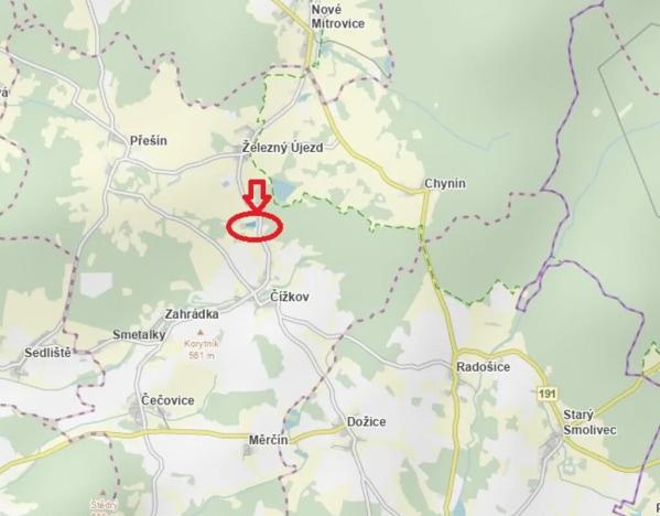 Prodej podílu lesa, Čížkov, 1076 m2