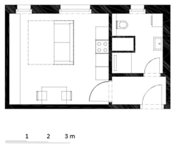 Pronájem bytu 1+kk, Kolín, Janovická, 30 m2