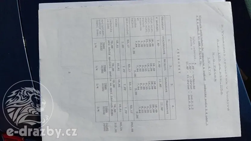 Dražba bytu 3+1, Pátek, 63 m2