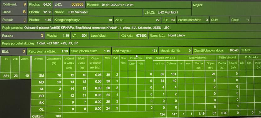 Prodej lesa, Lánov - Horní Lánov, 15278 m2