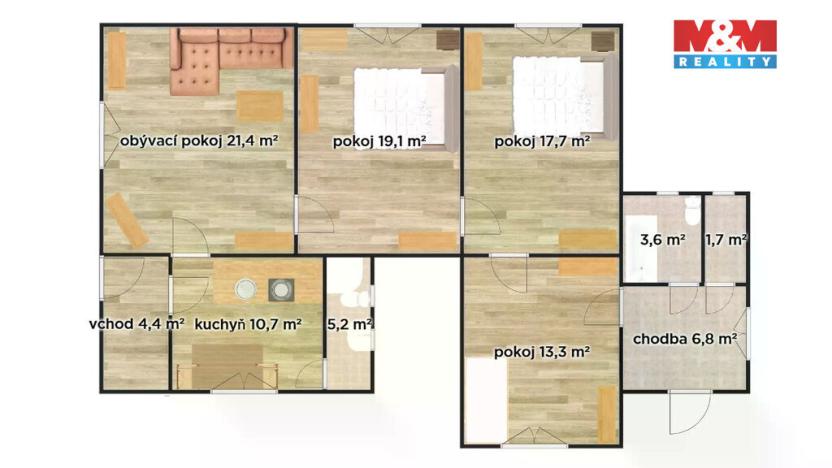 Prodej rodinného domu, Vrbčany, 100 m2