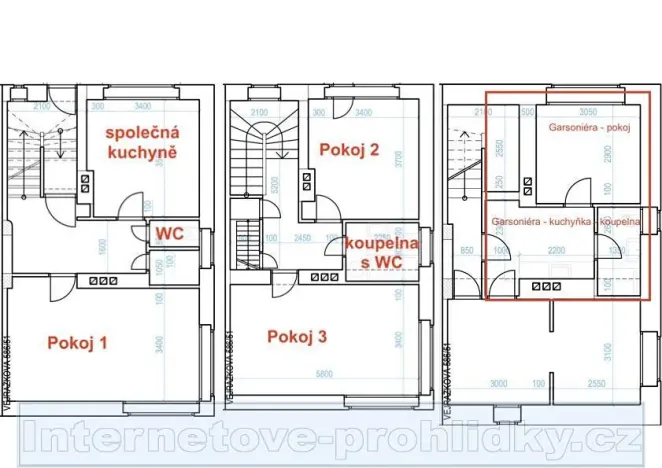 Pronájem pokoje, Praha - Košíře, Vejražkova, 20 m2