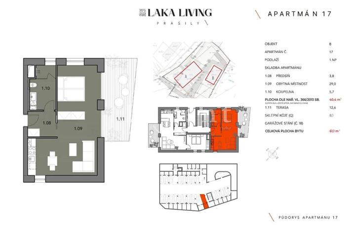 Prodej bytu 1+kk, Prášily, 61 m2