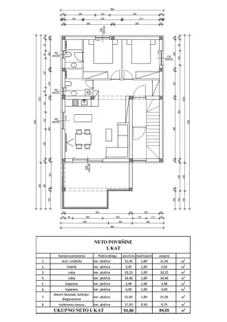 Prodej bytu 3+kk, Vir, Chorvatsko, 85 m2