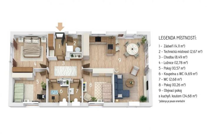 Prodej rodinného domu, Přepychy, 90 m2