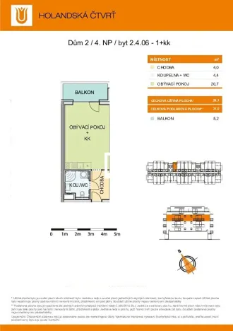 Pronájem bytu 1+kk, Olomouc, Aloise Rašína, 31 m2
