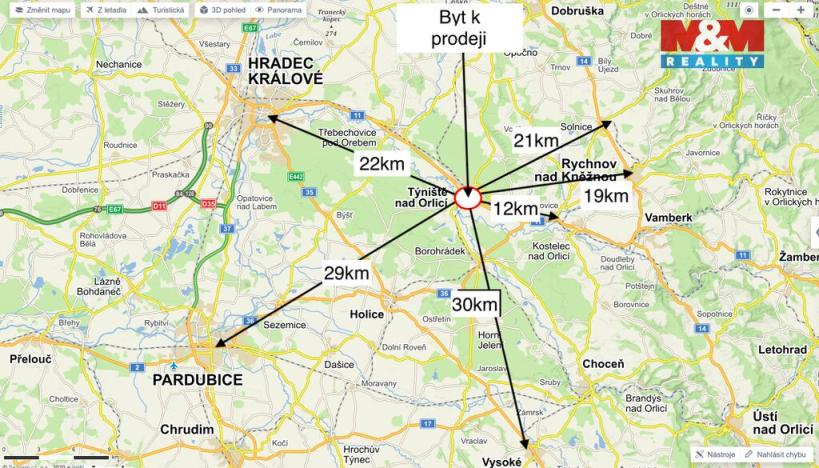 Pronájem bytu 3+1, Týniště nad Orlicí, Okružní, 70 m2