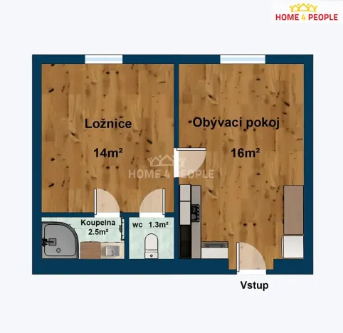 Pronájem bytu 2+kk, Praha - Libeň, Novovysočanská, 37 m2